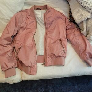 Babaton pink bomber jacket - sporty. Size L.